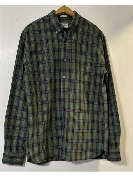 J. Crew Other - J Crew Men Slim Fit Button Down Green Plaid Long Sleeve Shirt size L